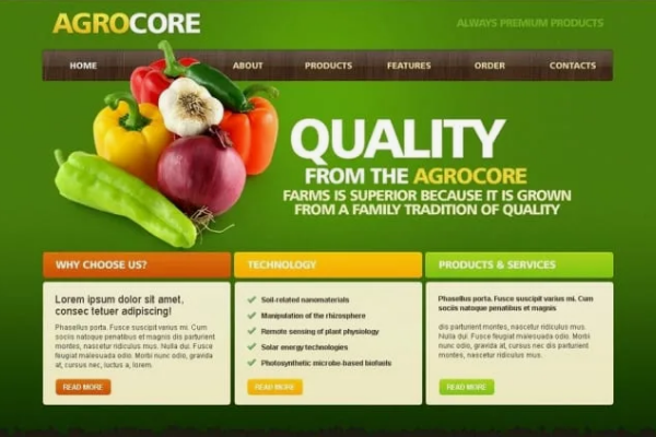 Website development for an agricultural company in NYC & throughout the USA